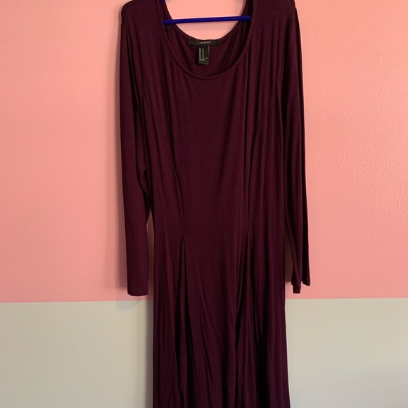 Burgundy dress with corset like ties in the back - Picture 6 of 10